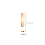 Cylinder Wood Task Floor Lamp in Fabric Shade for Bedroom