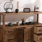 Rustic Storage Wooden Sideboard with Multi Drawers