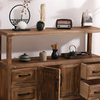 Rustic Storage Wooden Sideboard with Multi Drawers