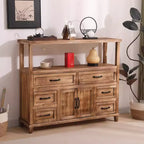 Rustic Storage Wooden Sideboard with Multi Drawers