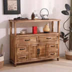Rustic Storage Wooden Sideboard with Multi Drawers