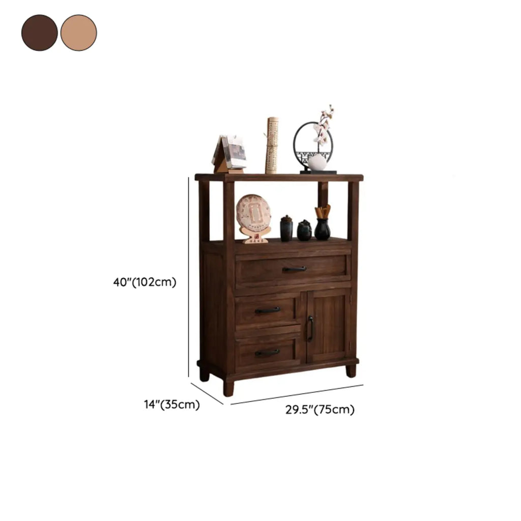Rustic Storage Wooden Sideboard with Multi Drawers