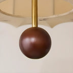 Oriental Off-White Fabric Pumpkin Chandelier