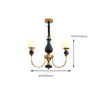 Remote Dimming Oriental Gold Arched Ball Chandelier