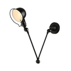 Industrial Metal Swing Arm Bowl Shade Wall Light