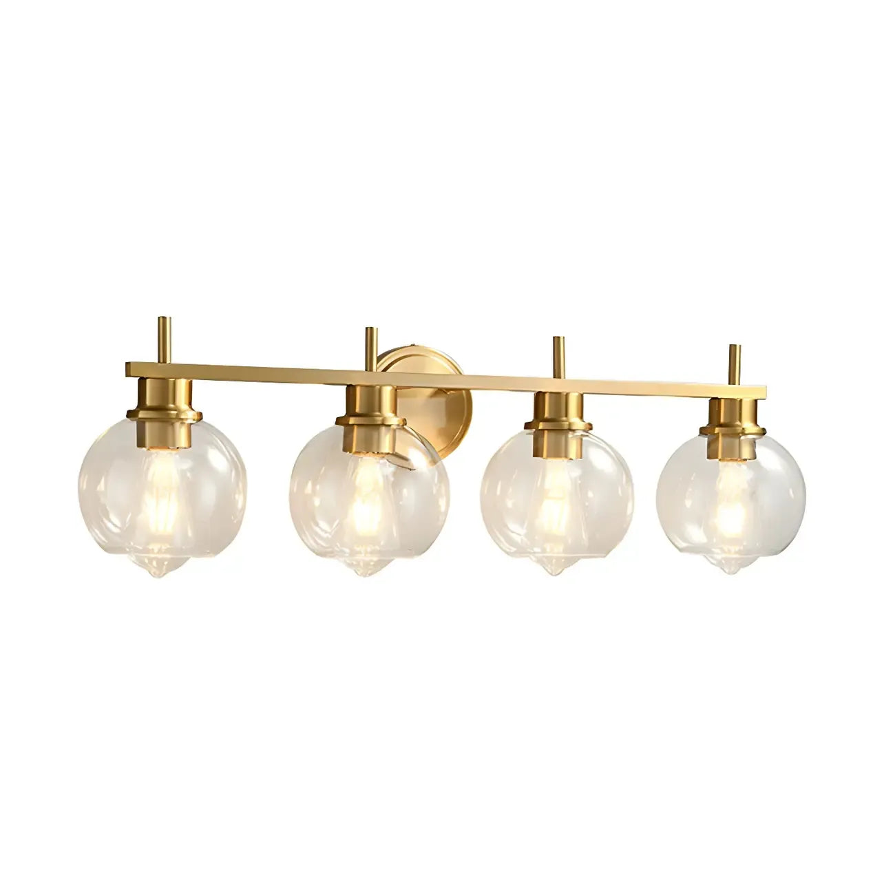 Brass Globe Vanity Light Modern Style for Bathroom