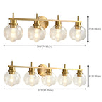 Brass Globe Vanity Light Modern Style for Bathroom