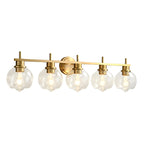Brass Globe Vanity Light Modern Style for Bathroom