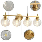 Brass Globe Vanity Light Modern Style for Bathroom