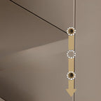 Elegant Adjustable Arched Glass Wood Buffet Cabinet with 3 Drawers