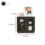 Elegant Adjustable Arched Glass Wood Buffet Cabinet with 3 Drawers