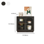 Elegant Adjustable Arched Glass Wood Buffet Cabinet with 3 Drawers