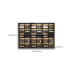Freestanding Black Wood Glass Door Wine Rack Cabinet