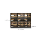 Freestanding Black Wood Glass Door Wine Rack Cabinet