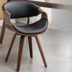 Modern Upholstered Wooden Ergonomic Office Chair