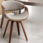 Modern Upholstered Wooden Ergonomic Office Chair