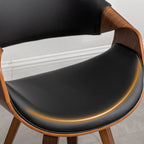 Modern Upholstered Wooden Ergonomic Office Chair