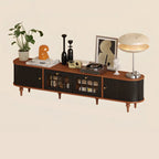 Warm Shaker Wood TV Stand with Cable Management & Light & 4-Cabinet/5 Cabinets/6 Cabinets