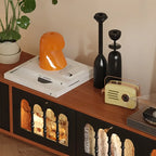 Warm Shaker Wood TV Stand with Cable Management & Light & 4-Cabinet/5 Cabinets/6 Cabinets