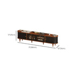 Warm Shaker Wood TV Stand with Cable Management & Light & 4-Cabinet/5 Cabinets/6 Cabinets
