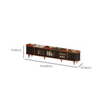 Warm Shaker Wood TV Stand with Cable Management & Light & 4-Cabinet/5 Cabinets/6 Cabinets