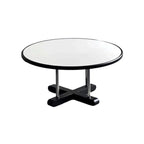 Vintage Round Stone Top Pedestal Base Side Table