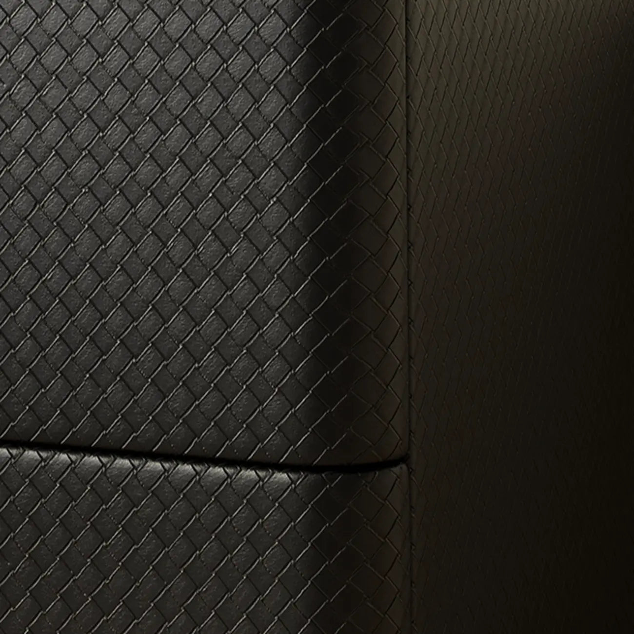 Minimalist Grid Pattern 2 Layer Wooden Nightstand for Bedroom