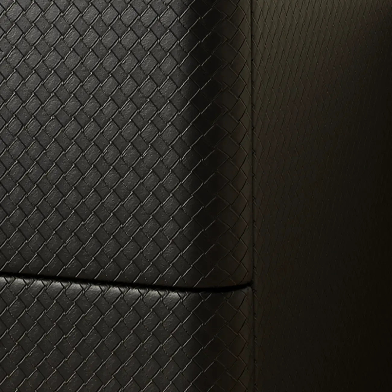 Minimalist Grid Pattern 2 Layer Wooden Nightstand for Bedroom