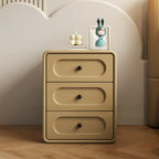 Modern Simple Off-White 3 Drawer Nightstand