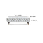 Contemporary White Tufted Upholstered Bedroom Bench