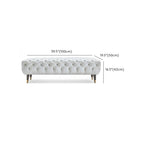 Contemporary White Tufted Upholstered Bedroom Bench