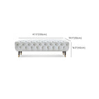 Contemporary White Tufted Upholstered Bedroom Bench