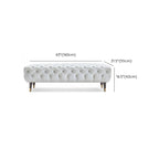 Contemporary White Tufted Upholstered Bedroom Bench