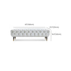 Contemporary White Tufted Upholstered Bedroom Bench