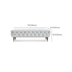 Contemporary White Tufted Upholstered Bedroom Bench