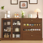 Modern Art Deco Wood Buffet Sideboard with Storage