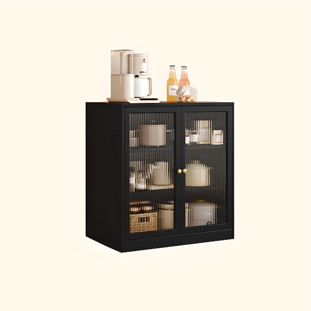 Modern Art Deco Wood Buffet Sideboard with Storage