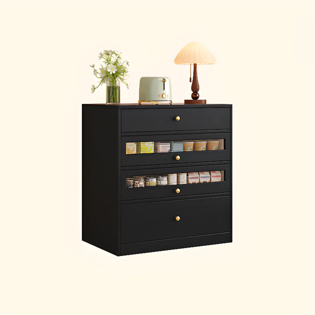 Modern Art Deco Wood Buffet Sideboard with Storage