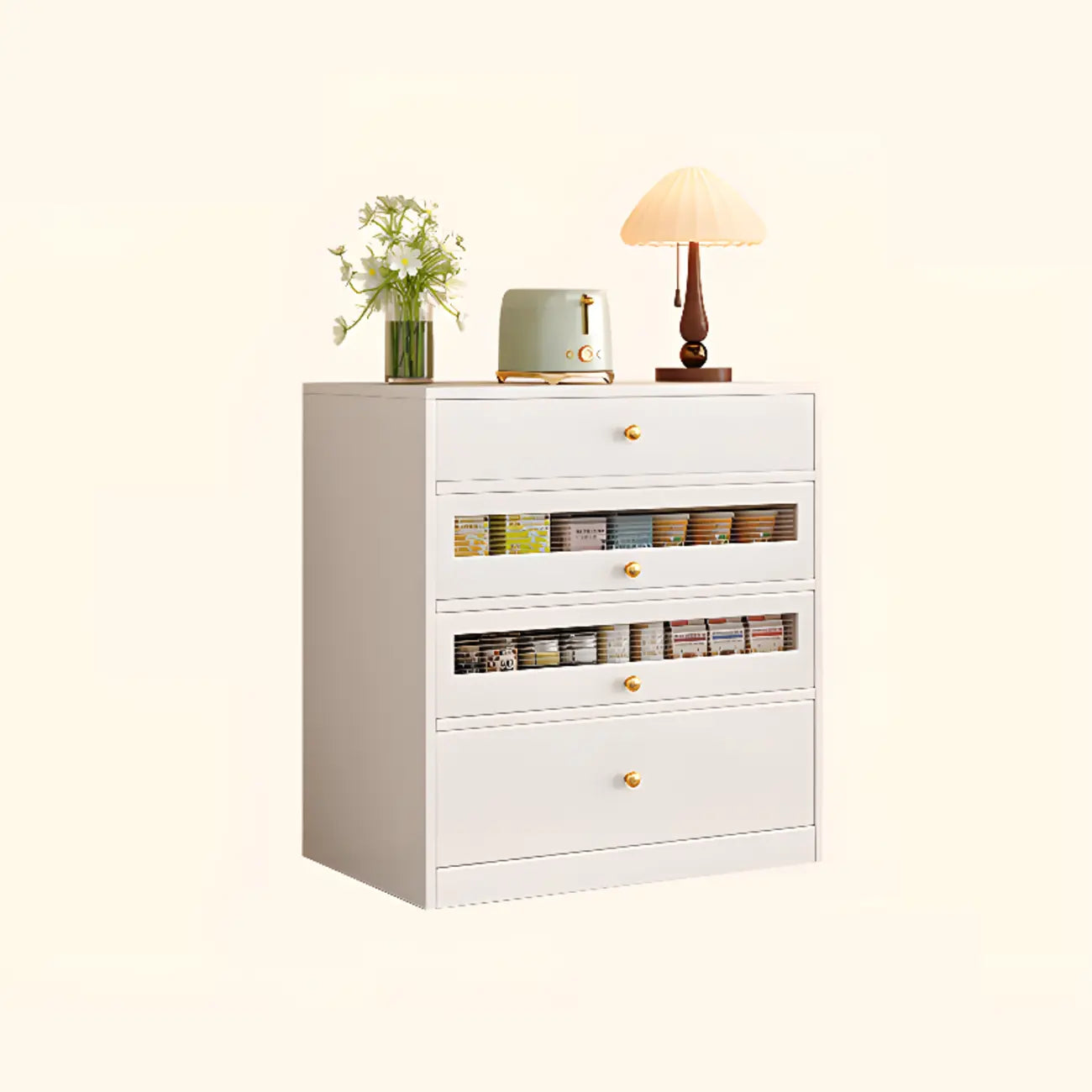 Modern Art Deco Wood Buffet Sideboard with Storage