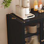 Modern Art Deco Wood Buffet Sideboard with Storage