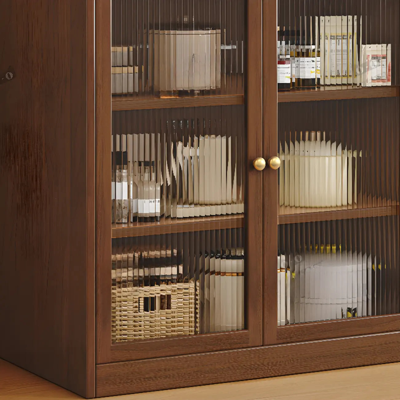 Modern Art Deco Wood Buffet Sideboard with Storage