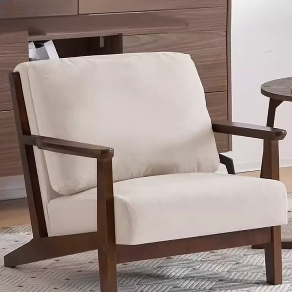 Modern Arm Chair Cotton Linen Living Room