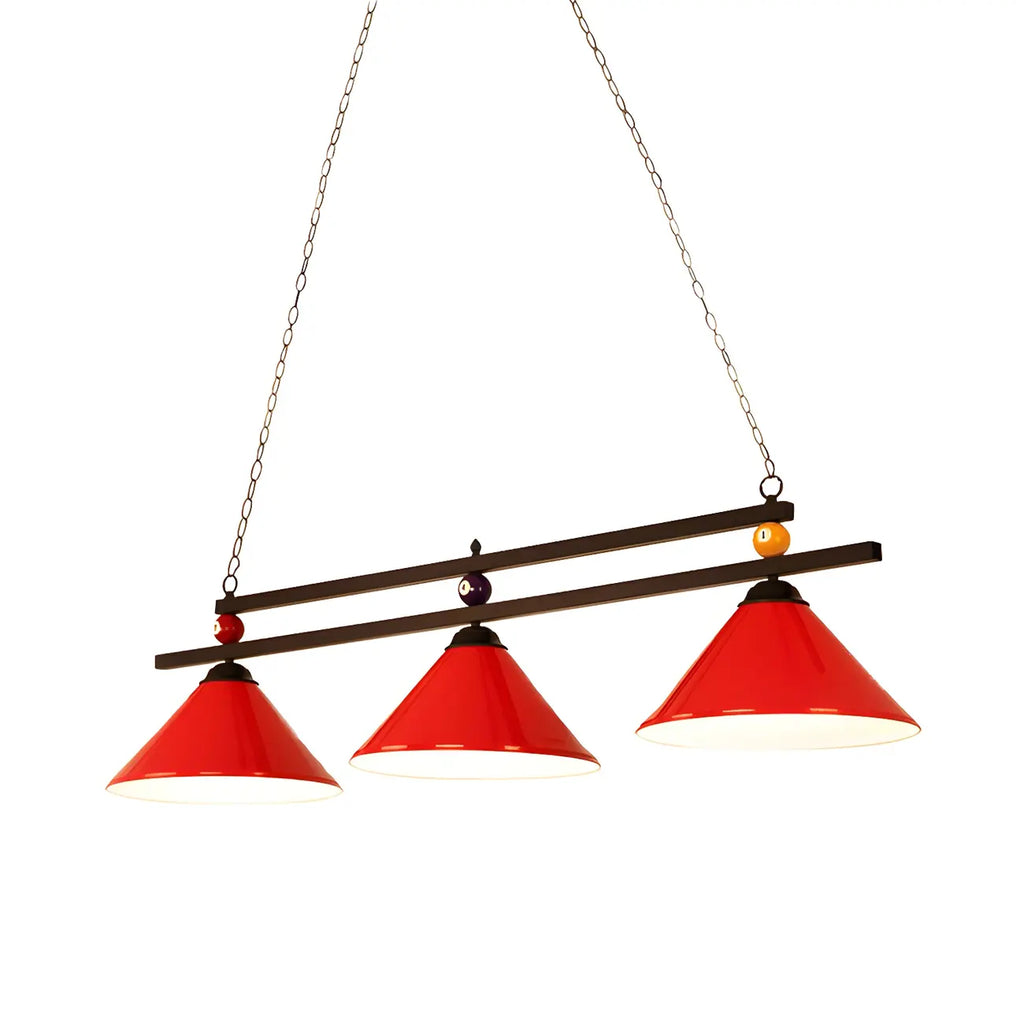 Rustic Metal 3-Light Pendant Light for Game Room
