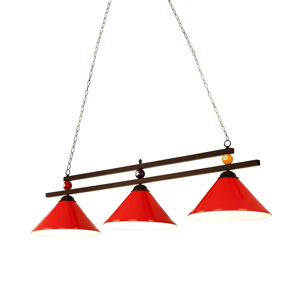 Rustic Metal 3-Light Pendant Light for Game Room