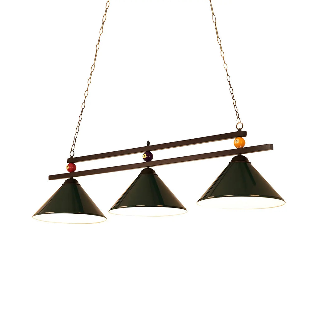 Rustic Metal 3-Light Pendant Light for Game Room