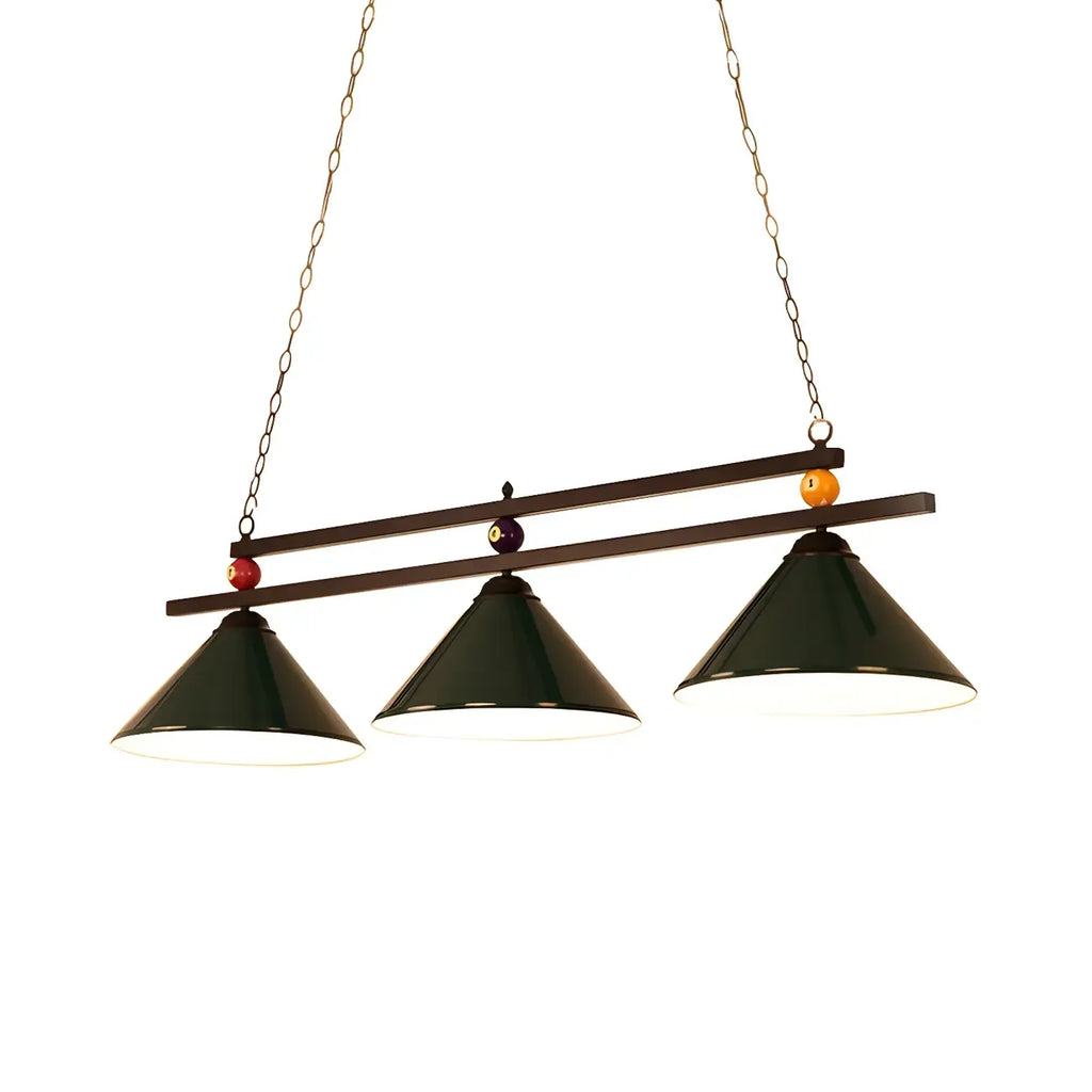 Rustic Metal 3-Light Pendant Light for Game Room