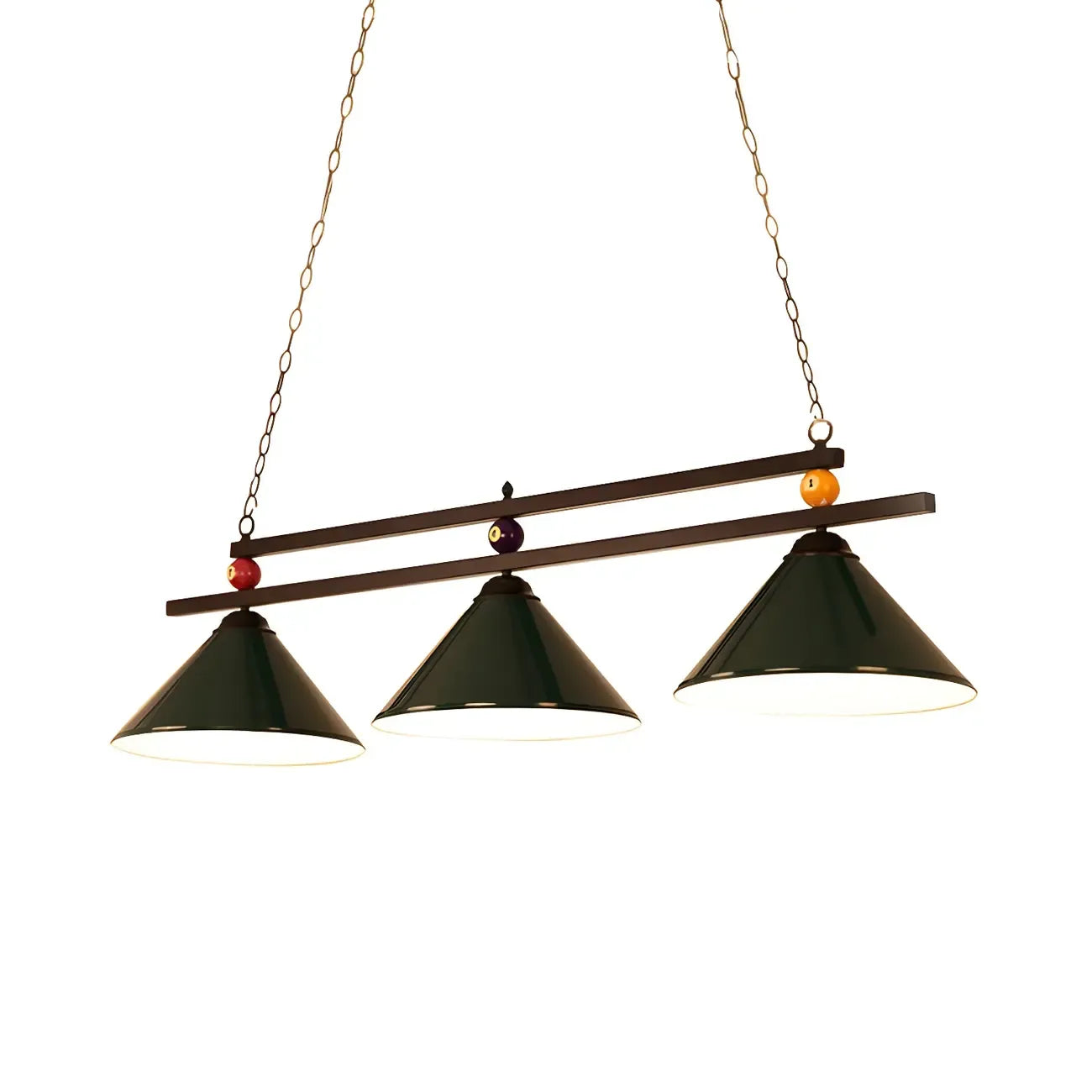 Rustic Metal 3-Light Pendant Light for Game Room
