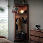 Modern Sepia Wooden Nook Cabinet for Living Room Décor