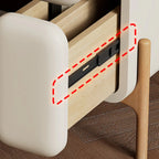 Modern Faux Leather Multi-Color Drawer Nightstand