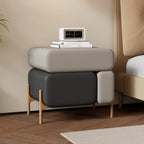 Modern Faux Leather Multi-Color Drawer Nightstand